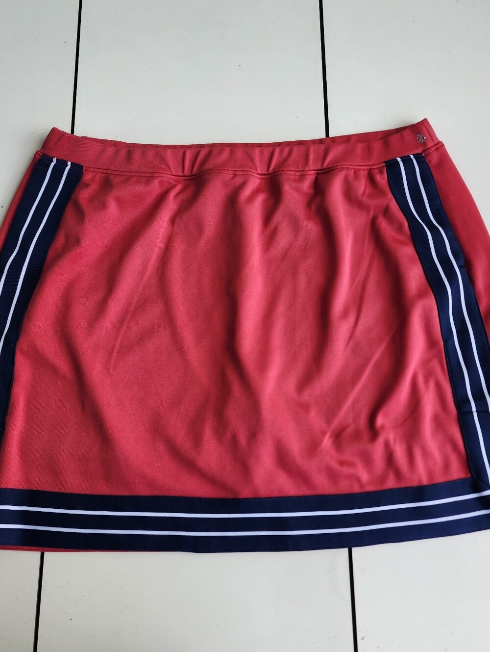 Women's IZOD Golf Skort Pink Blue Side Stripe Pullover Skort Built In Shorts XL
